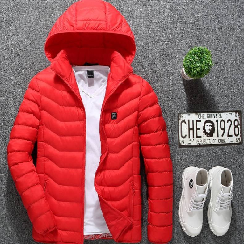 Winter Heated Jacket USB Electric Cotton Coat Zip-up Heater Thermal Clothing Heating Vest For Men – תמונה 2