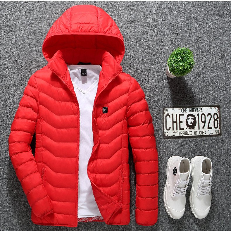 Winter Heated Jacket USB Electric Cotton Coat Zip-up Heater Thermal Clothing Heating Vest For Men – תמונה 10